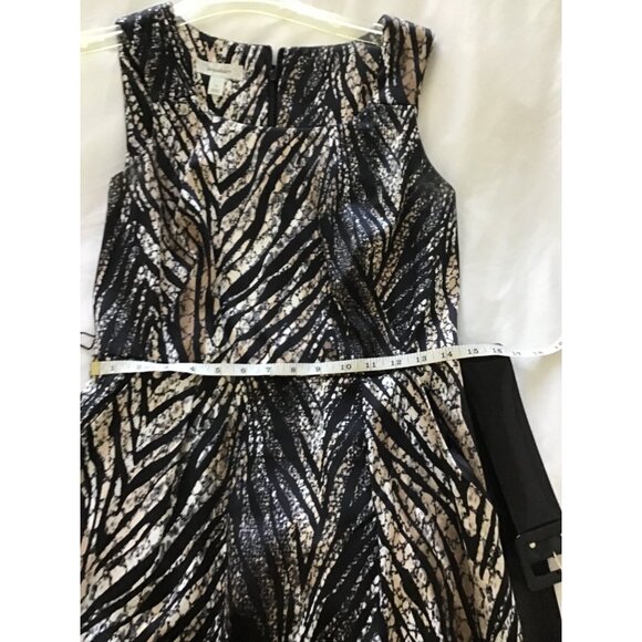 DRESS BARN -WOMENS STRAP ANIMAL PRINT BELTED KNEE LENGHT DRESS SIZE 10 - Picture 7 of 7